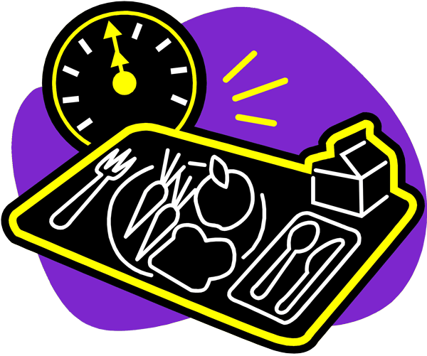 Lunch-tray600 - Clip Art (600x501)