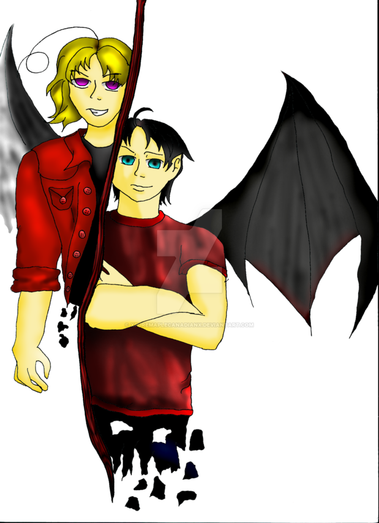 Sweet Devil Twins - Cartoon (761x1049)