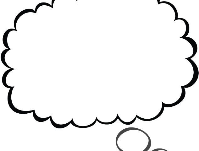 Thought Bubble Transparent - Thought Bubble Coloring Page (640x480)