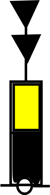 Cardinal Beacon South Clip Art - Navigation (217x800)