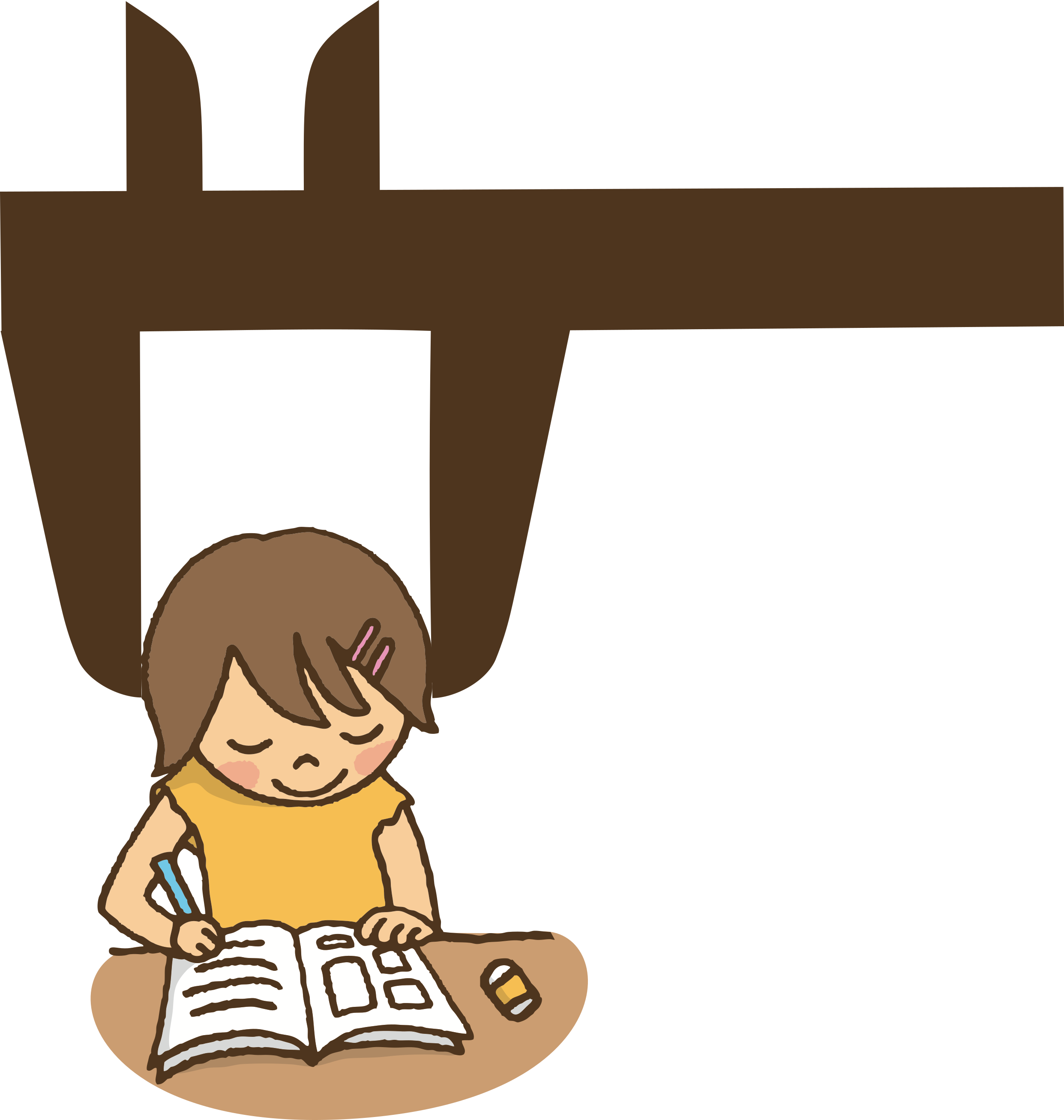 Match The Items - Studying Clipart (2483x2613)