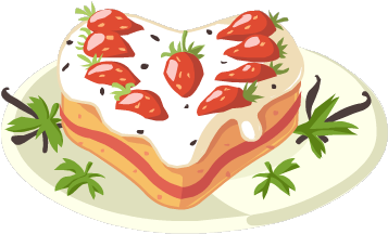 Strawberry Romance - Fruit Cake (356x356)