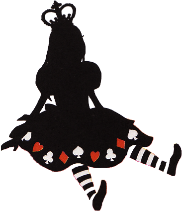 Alice - Silver Plated Locket Necklace Silhouette Shadow Kawaii (409x465)