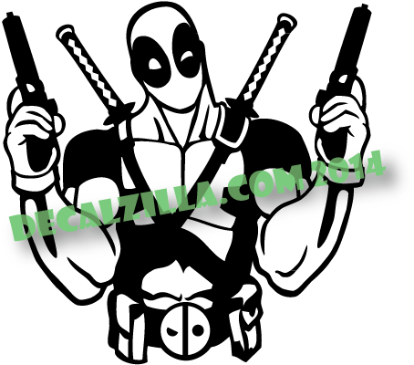 Deadpool - Decal Sticker - Decal (534x465)