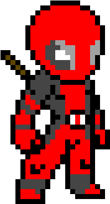 Deadpool - Pixel Art Deadpool (370x440)