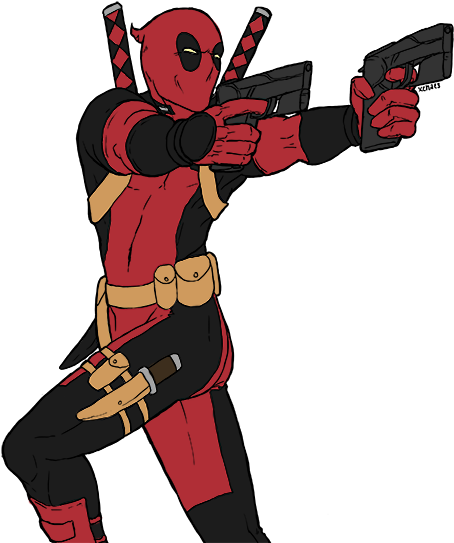 Collored Transparent Deadpool - Deadpool (500x595)
