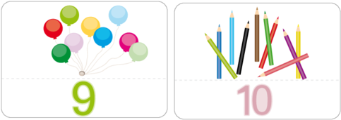 Counting Numbers Flashcards - Circle (500x386)