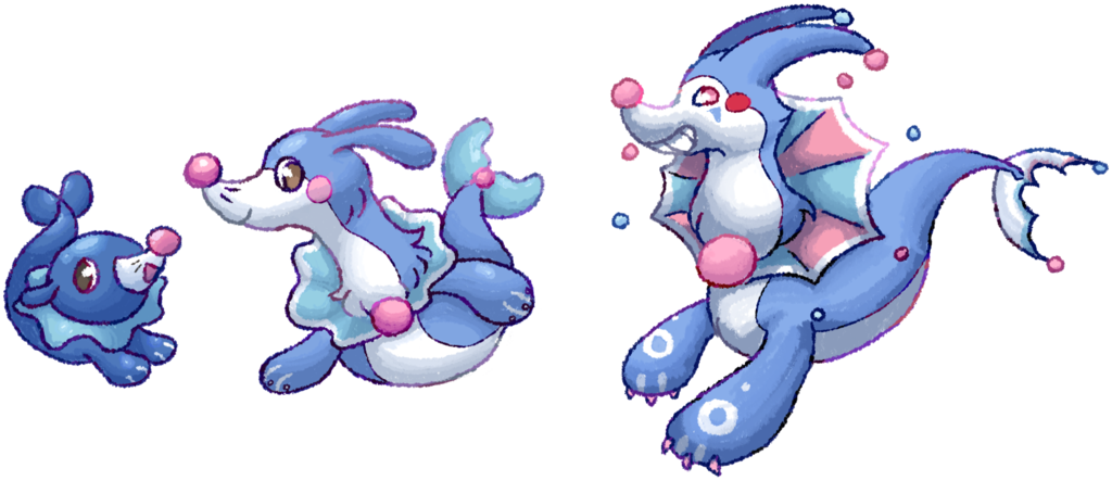 Popplio Evolutions By Blobosaur - Popplio (1024x443)