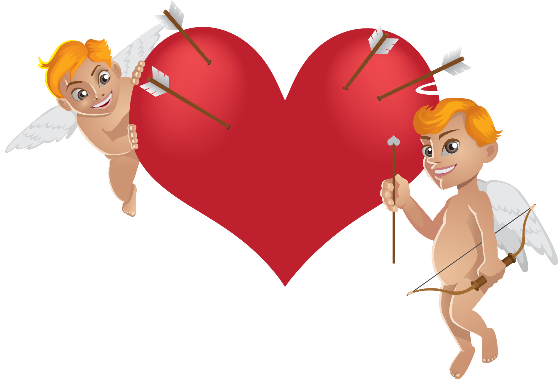 Arrow Cupid Bow - Illustration (1902x1293)
