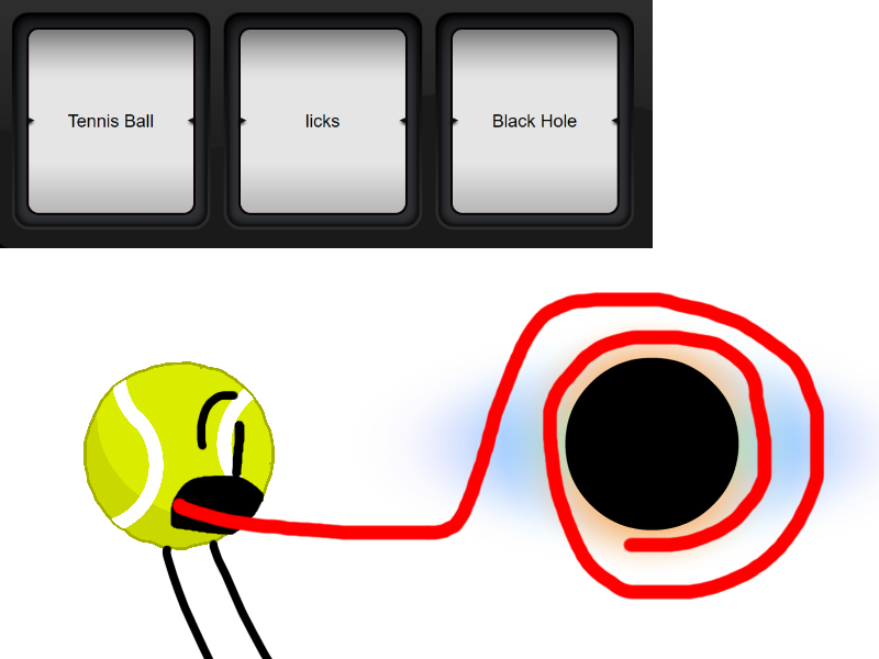 Bfb/bfdi Slot - Bfb Black Hole (800x600)