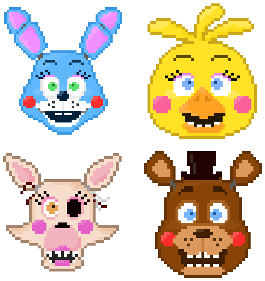 Fnaf Pixel Masterpost - Cartoon (1000x1000)