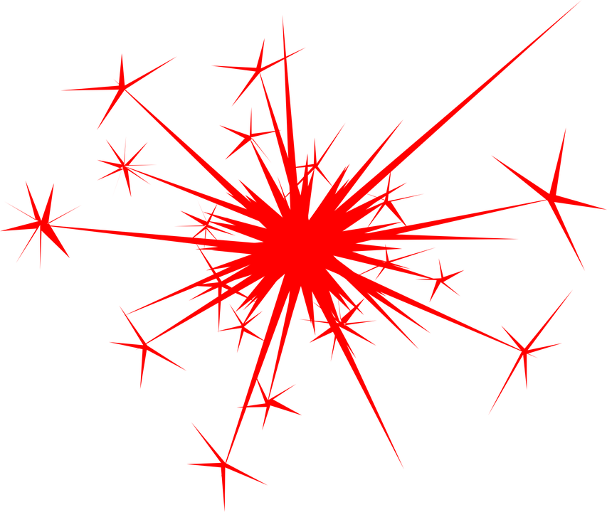 Exploding Star Clipart - Firework Red Png (853x720)