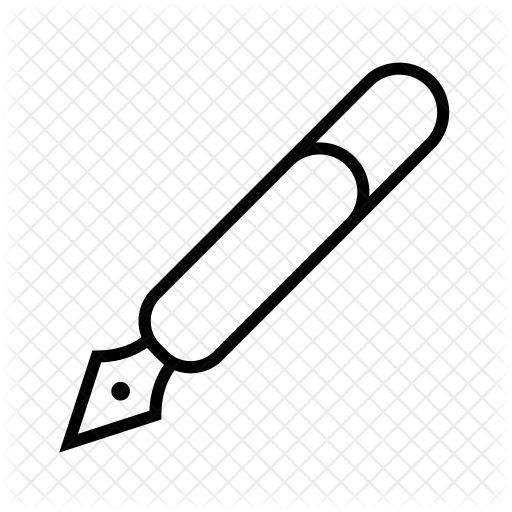 Pen Icon - Line Art (512x512)