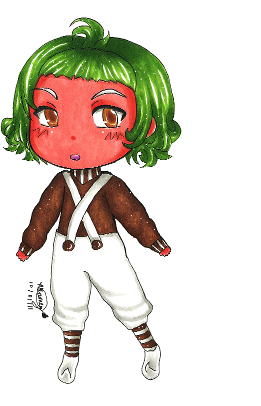 Umpa Lumpa Chibi By Roxas Hagaren On Deviantart - Drawing (658x856)