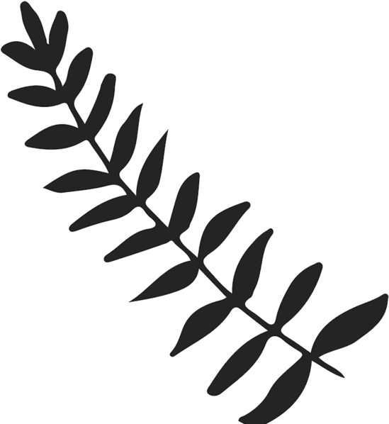 Leafy Branch Rubber Stamp - Silhouette (600x600)