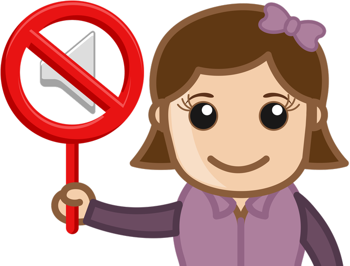 Managing Noise - Bride Vector Cartoon (694x520)