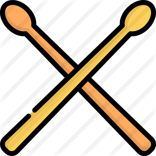 Drumsticks - Fork And Spoon Outline (512x512)