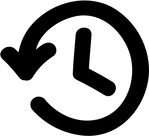 Drawn Clock Circular - Back In Time Icon (512x512)