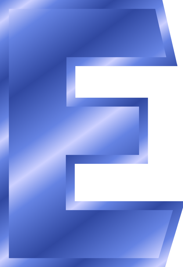 Large - Letter E Gold Clipart (600x877)