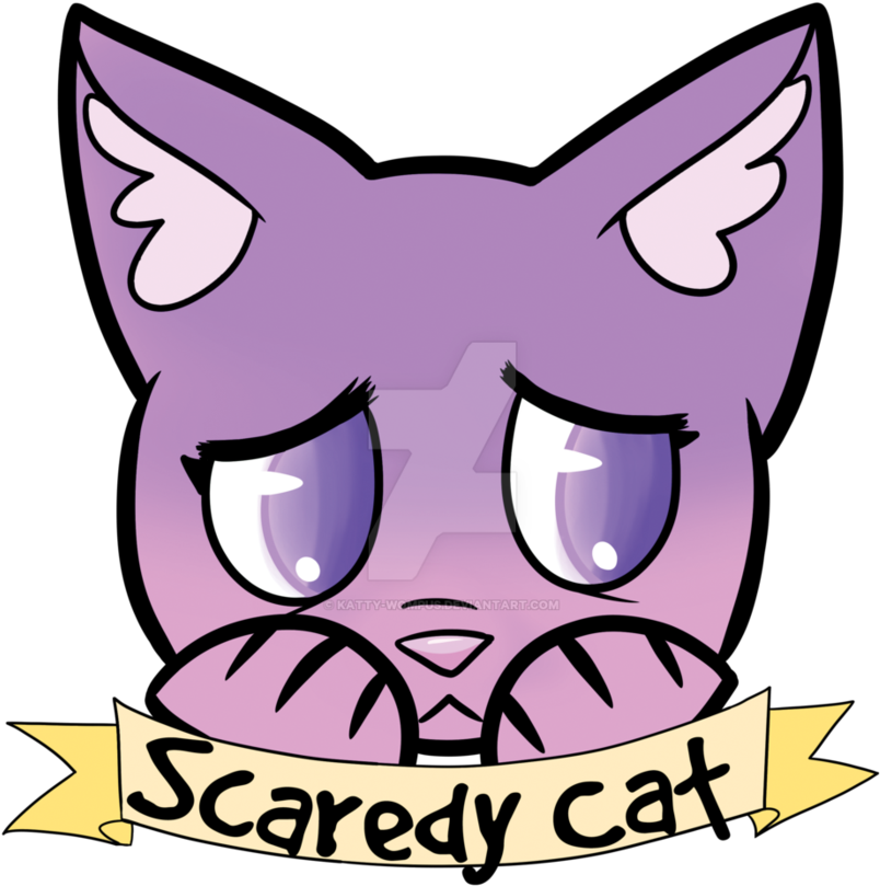 Scaredy Cat By Katty-wompus - Cartoon (894x894)