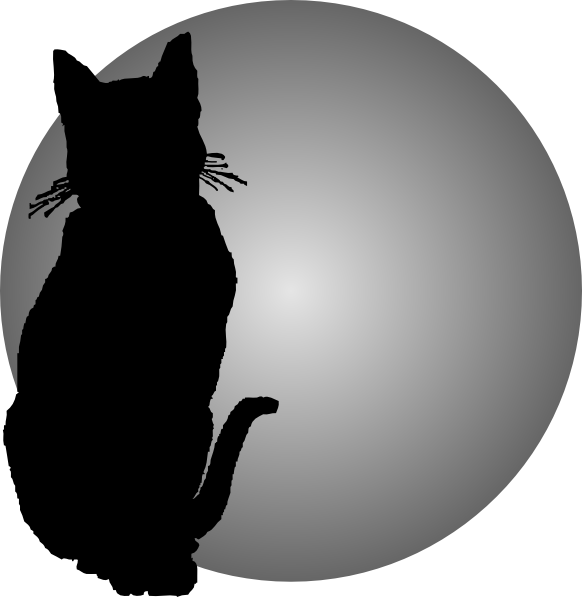 Black Cat Clip Art (582x597)
