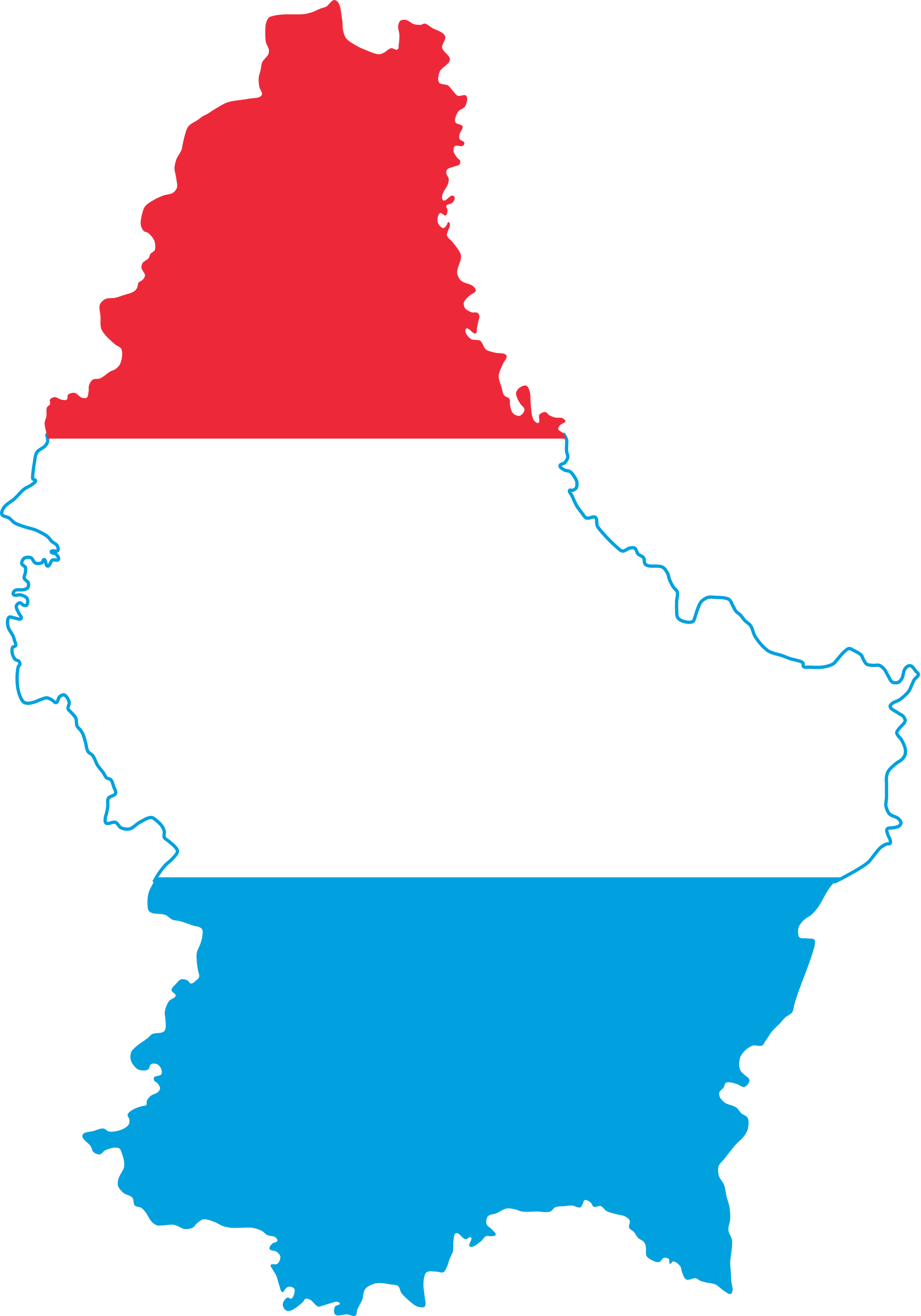 Luxembourg - Luxembourg Flag Map (2000x2857)