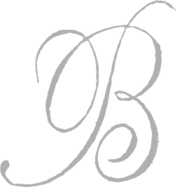 Letter B In Cursive (628x664)