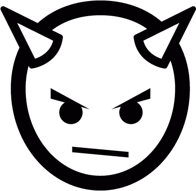 Evil Emoticon Vector - Malvado Icono (400x400)