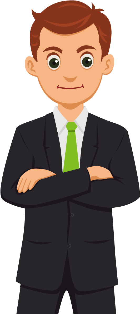 Vector Cartoon Business Man - Vector Graphics (590x1776)