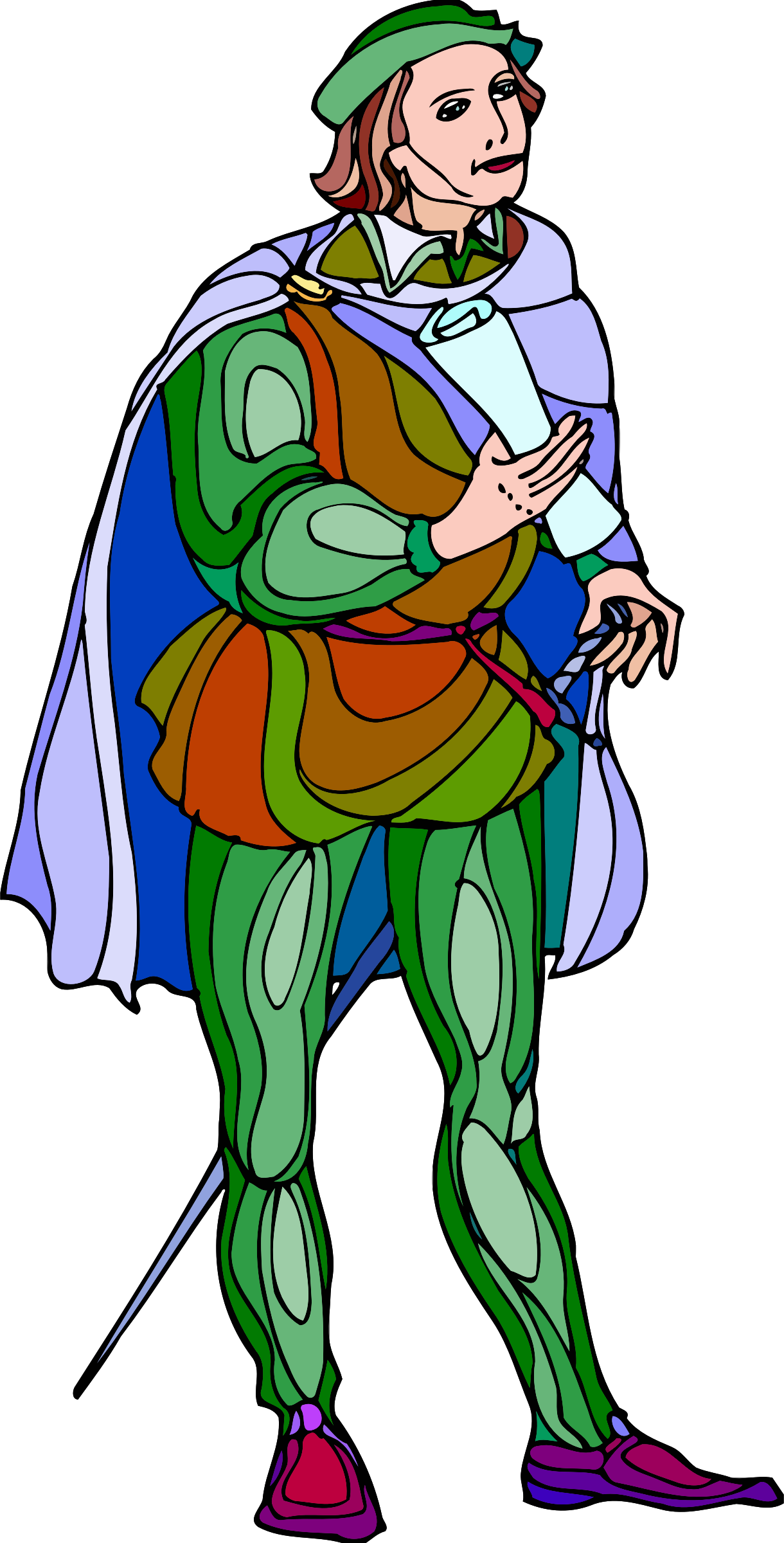 Shakespeare Characters - Clip Art (1220x2400)