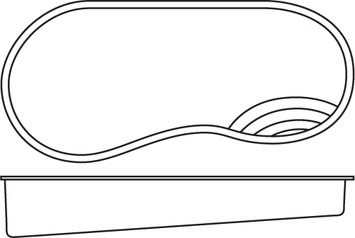 Pool Dimensions Size - Drawing (500x336)