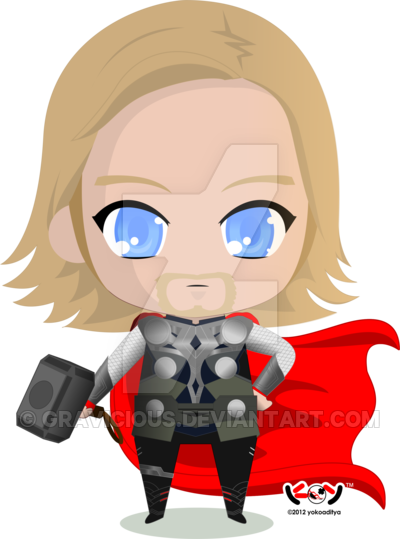 Thor Chibi By Gravicious - Chibi (400x539)