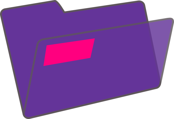 Folder Clipart Purple Folder - Purple Folder Clipart (600x412)
