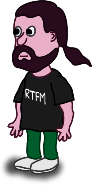 Bearded Man Standing With Ponytail - Comic Characters (300x600)