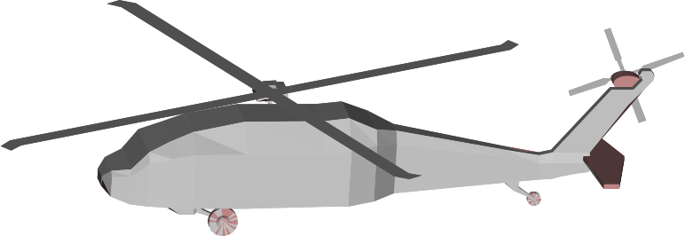 Medium Image - Low Poly Blackhawk (772x266)