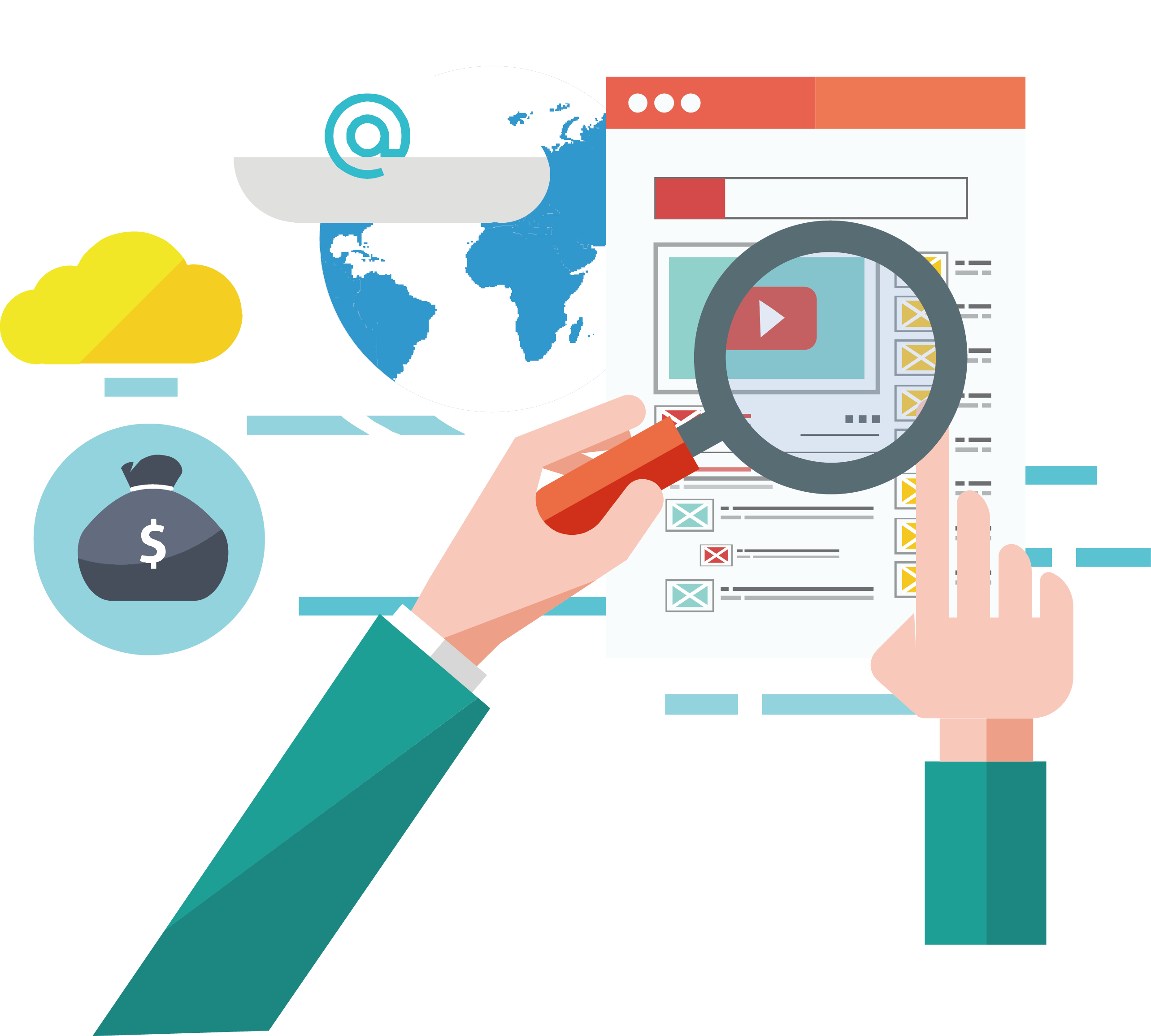 Big Data Flat Design Download Data Analysis - Marketing (2567x2311)