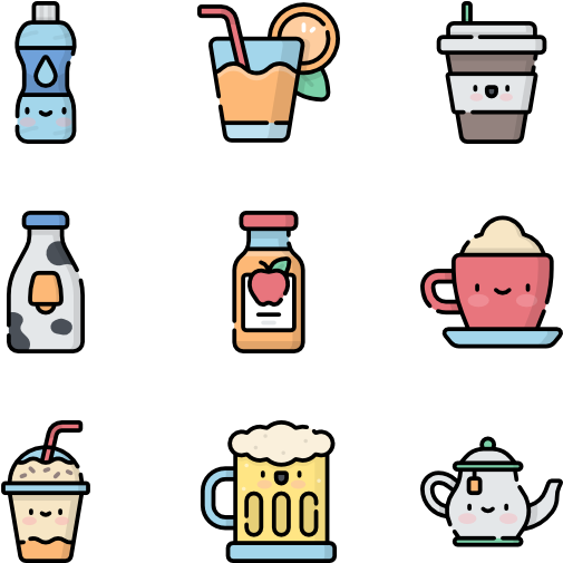 Kawaii Drinks - Drink (600x564)