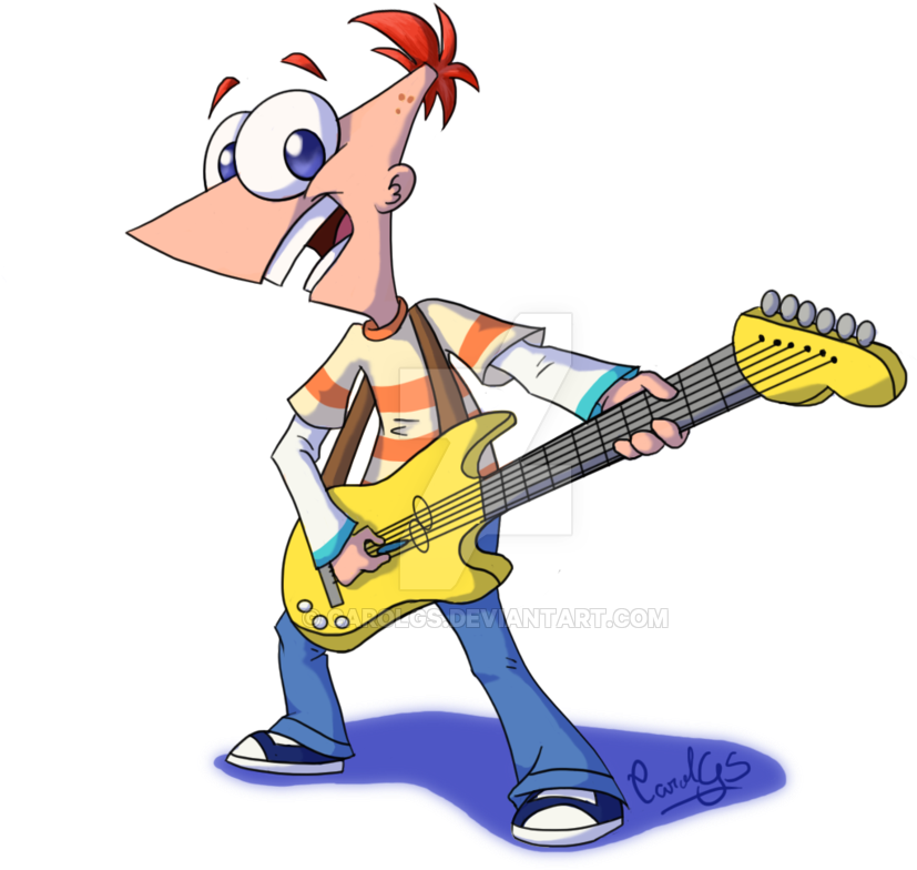 A Guitar - Cartoon (900x915)