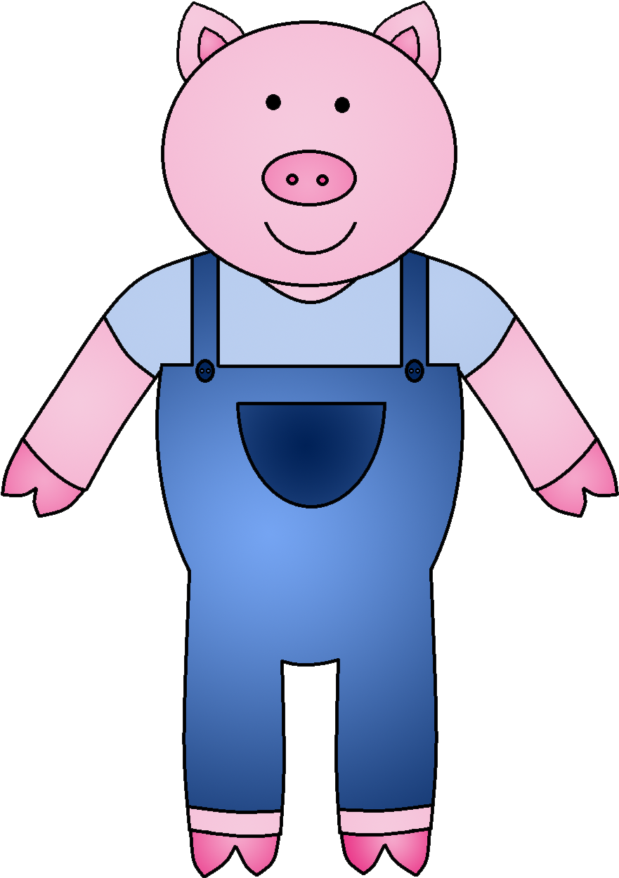 Three Little Pigs Clipart (902x1279)