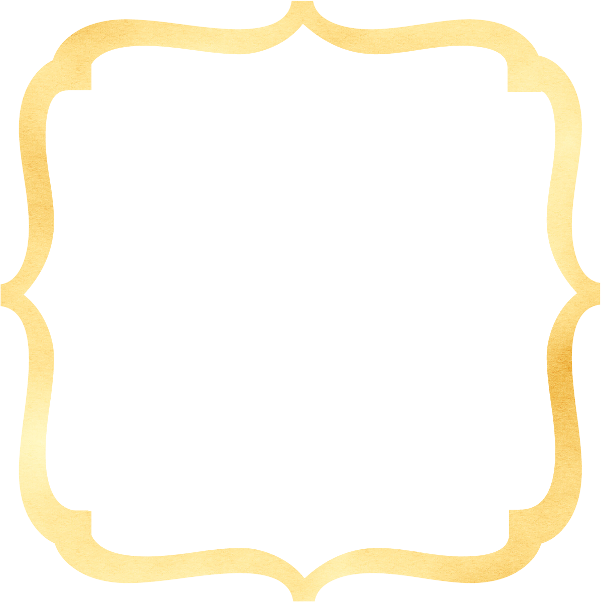 Bracket Frame Border - Gold Bracket Frame Clipart (1200x1200)