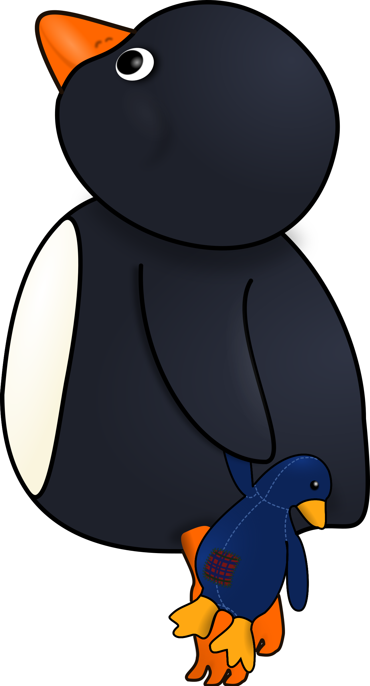 Big Image - Penguin 1 Inch / 25mm Pin Button Badge Penguins Arctic (1297x2400)