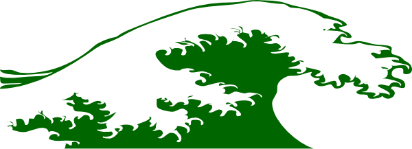 Clip Art Green Waves (600x217)