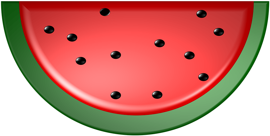 Watermelon Clipart Red Fruit - Watermelon And Polka Dots 5'x7'area Rug (960x483)