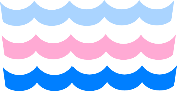 Wave - Pink Waves Clipart (600x311)
