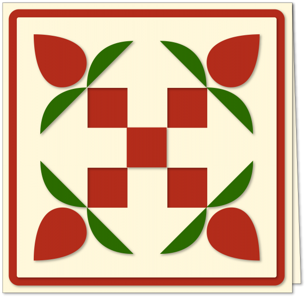 Christmas Cactus Patchwork Card - Astrological Sign (616x600)