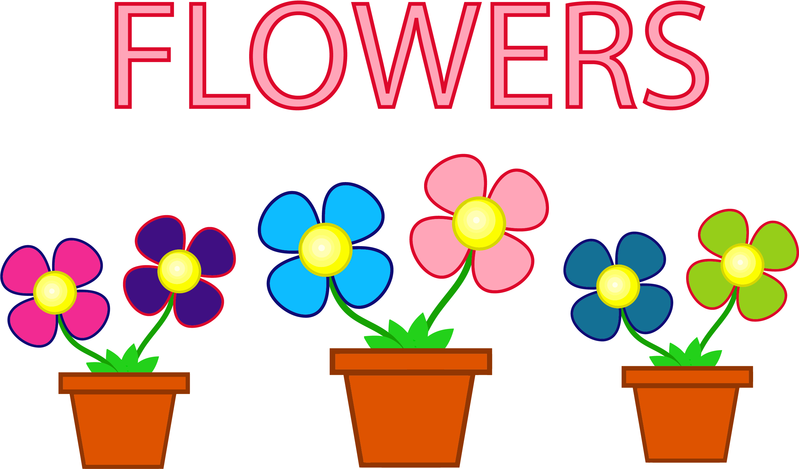 Potted Flowers Png Clipart - Spring (flowers) Tote Bag, Adult Unisex, Natural (2680x1651)