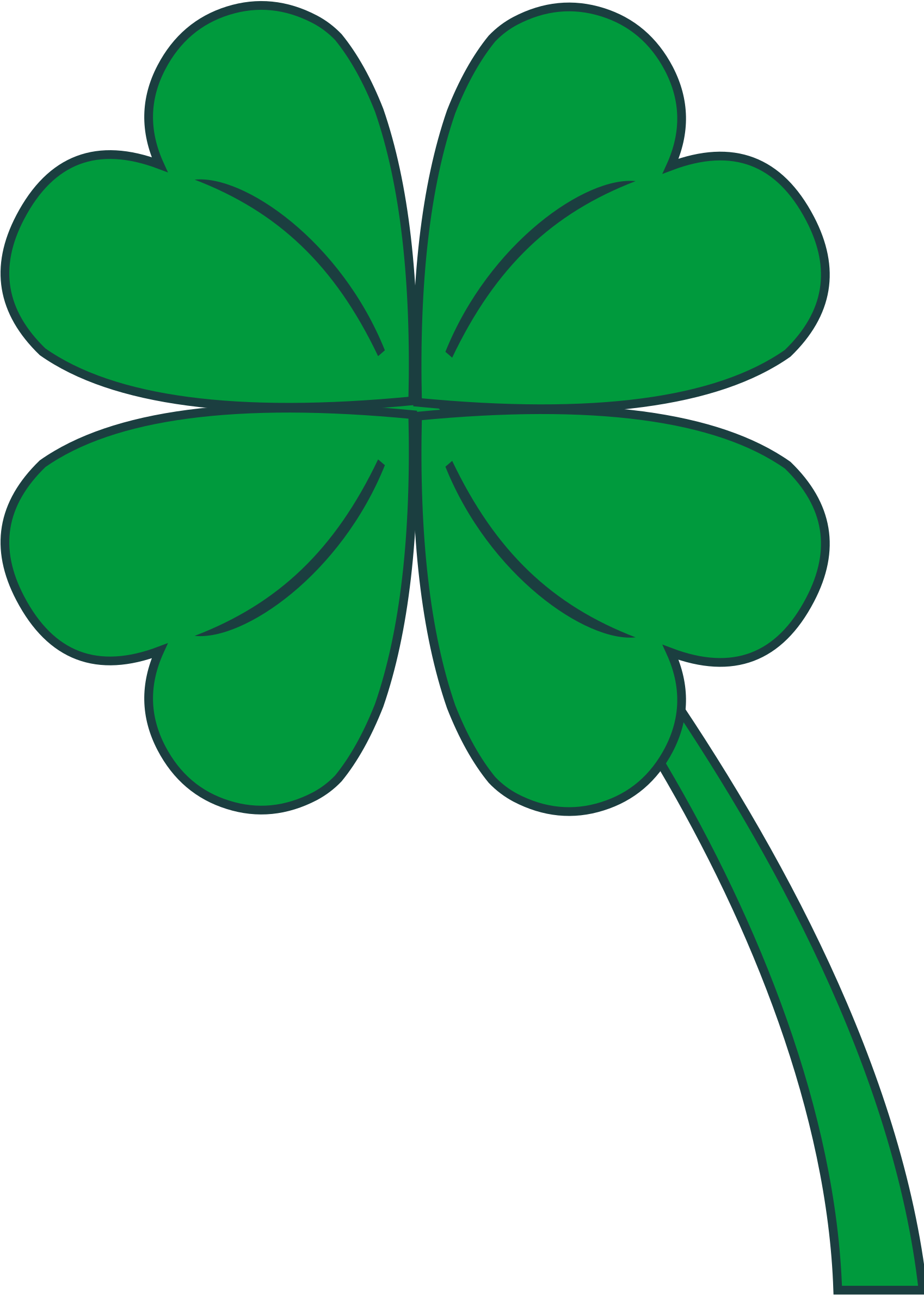 St Patricks Daychildrens Stories Poems Carolyns Compositions - Four Leaf Clover Clip Art (1697x2400)