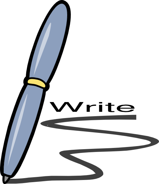 Write Clip Art (516x597)