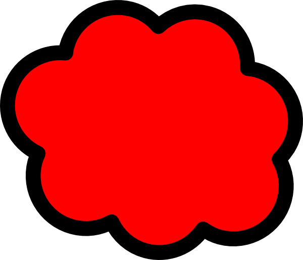 Red Cloud Clip Art - Clip Art (600x514)