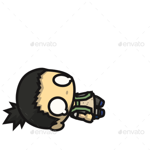 Pigtail Shinobi Guy - Cartoon (512x512)